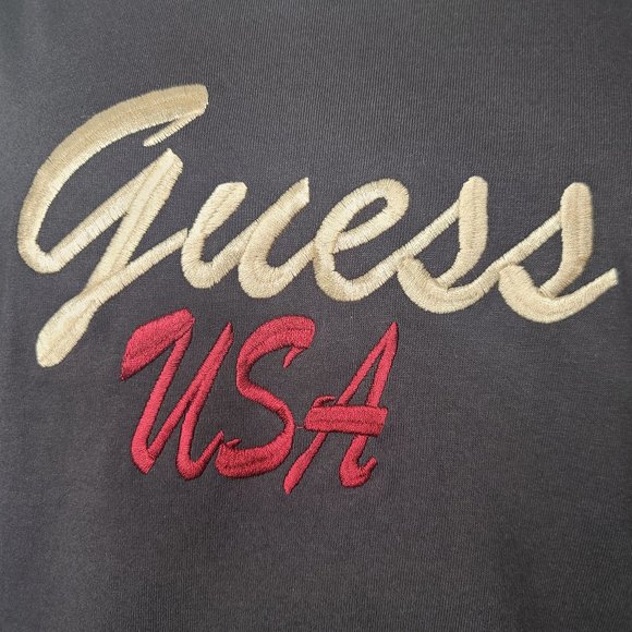 VTG Embroidered Guess Short Sleeve V-Neck T Shirt - Picture 3 of 10